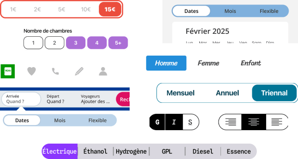 Nouveau champ boutons segmentés