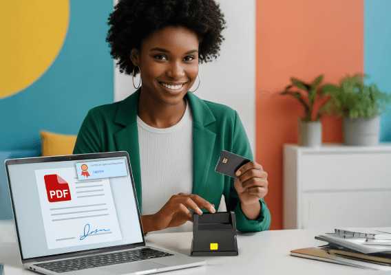 Signature numérique par certificat sur une carte à puce