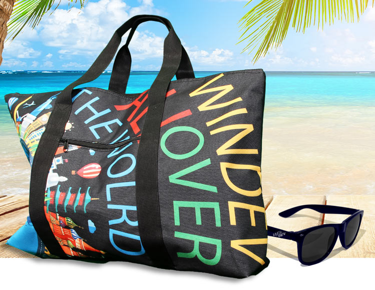 Le Goodies du trimestre est un superbe sac de plage accompagné de lunettes de soleil !